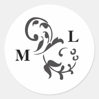 Elegante zwenkring envelop afdichting ronde sticker