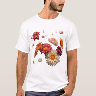 Elegante Zwevende Wilde Bloemen Boeket T-Shirt