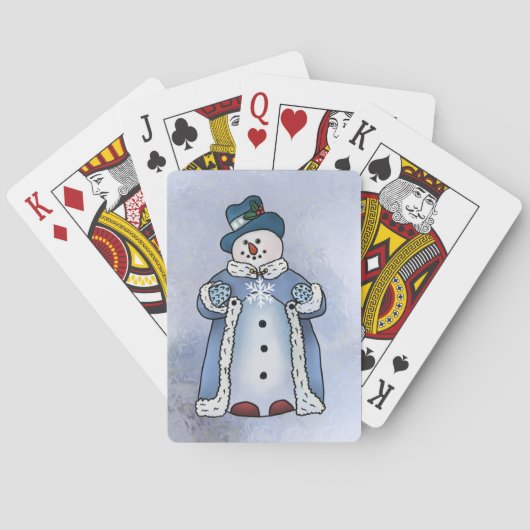 Eleganter Schneemann Pokerkaarten (Achterkant)
