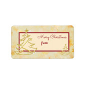 eleganter Weihnachtsbaum Etiket (Voorkant)