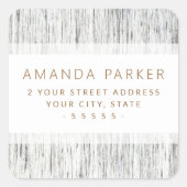 Élégantes bordures de grains de bois étiquettes d' (Devant)