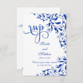 Élégantes Boucles RSVP Bleu Royal (Devant / Derrière)