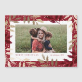 Élégantes Branches Or Photo Cartes de Noël (Devant)