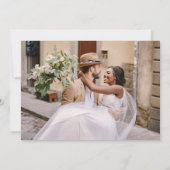 Élégantes Cartes de Faire-Part de Date pour 4 Phot (Dos)