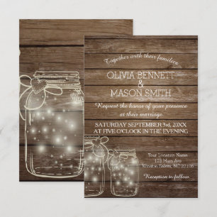 Élégantes Cartes de Mariage avec Lumières de Bocau