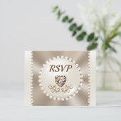 Élégantes, cartes de menu RSVP ou supprimer les ch (Debout devant)