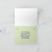 Élégantes Cartes de Remerciement Vert et Nuit (Intérieur)