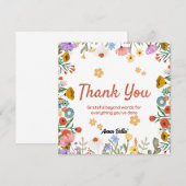 élégantes cartes de remerciements imprimables (Devant / Derrière)