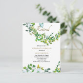 Élégantes CARTES DE RETRAITE sur le thème Botaniqu (Debout devant)