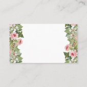 Élégantes cartes de rose floral (Dos)