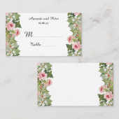 Élégantes cartes de rose floral (Devant / Derrière)