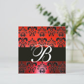 ÉLÉGANTES CARTES D'INVITATION MARIAGE MONOGRAMME E (Debout devant)