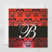 ÉLÉGANTES CARTES D'INVITATION MARIAGE MONOGRAMME E (Devant)
