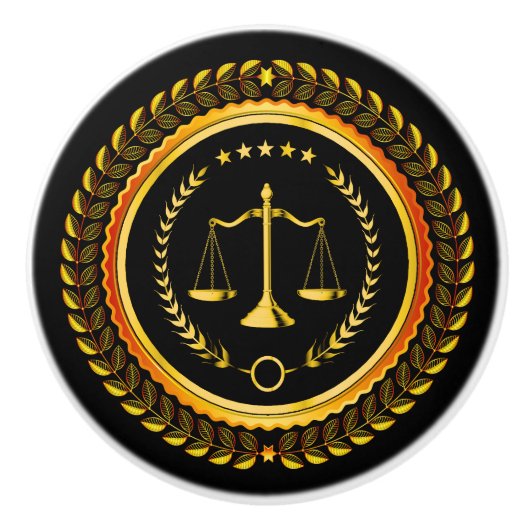 Élégantes échelles de la justice Boutons de tiroir (Devant)