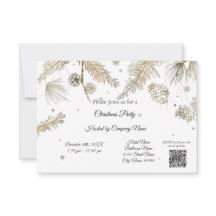 Élégantes entreprises Noël Fête Invitation