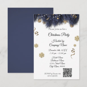 Élégantes entreprises Noël Fête Invitation