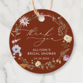 Élégantes étiquettes de remerciement pour une douc (Devant)