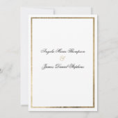 Élégantes faire-part de mariage botaniques blanc e (Dos)