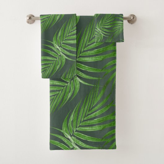 Élégantes feuilles de palmier vert botanique sur f (En situation)