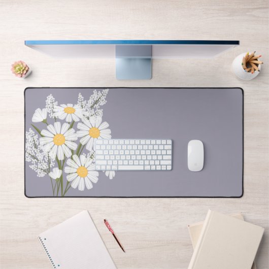 Élégantes fleurs blanches de marguerites sur lavan (Bureau 1)
