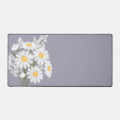 Élégantes fleurs blanches de marguerites sur lavan (Recto)