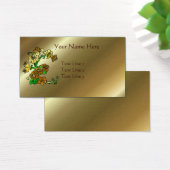 Élégantes fleurs Brown dorées (Bureau)