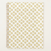 Élégantes fleurs d'or motif blanc (Devant)