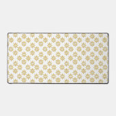 Élégantes fleurs d'or motif blanc (Recto)