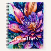 Élégantes fleurs exotiques, aquarelle Carnet de cr (Devant)