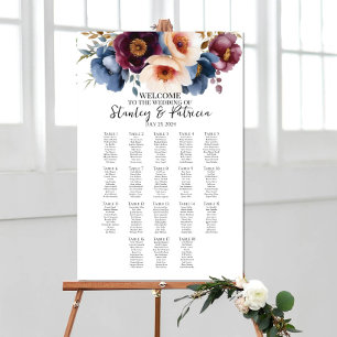 Élégantes fleurs mariage tableau 18 tables