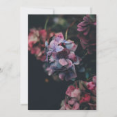 Élégantes fleurs rose roses Faire-part de mariage (Dos)