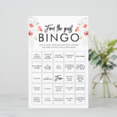 Élégantes fleurs rouges | Carte de jeu de Bingo pe (Debout devant)
