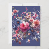 Élégantes fleurs sauvages boho avec invitation à d (Dos)