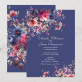 Élégantes fleurs sauvages boho avec invitation à d (Devant / Derrière)