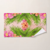 Élégantes fleurs tropicales Feuilles verts floraux (Serviette à main)