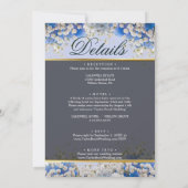 Élégantes fleurs Vellum Overlay Faire-part de mari (Dos)