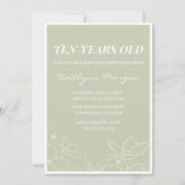 Élégantes invitations à 10e anniversaire Floral mo (Devant)
