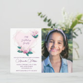 Elégantes invitations à 11e anniversaire Floral Ph (Debout devant)