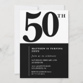 Élégantes invitations à 50e anniversaire Chic Simp (Devant)