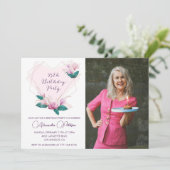 Elégantes invitations à 75e anniversaire Floral Ph (Debout devant)