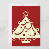 Élégantes invitations à la fête de Noël | Rouge et (Dos)