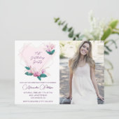 Elégantes invitations de 31e anniversaire Floral P (Debout devant)