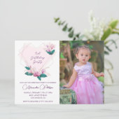 Elégantes invitations de 3e anniversaire Floral Ph (Debout devant)