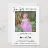 Elégantes invitations de 3e anniversaire Photo Gir (Devant)