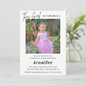 Elégantes invitations de 3e anniversaire Photo Gir (Debout devant)