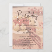 Élégantes invitations de 6e anniversaire Cake Chic (Devant)