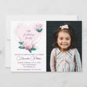 Elégantes invitations de 6e anniversaire Floral Ph (Devant)