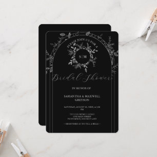 élégantes invitations de douches nuptiales avec co