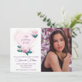 Elégantes invitations pour 13e anniversaire Floral (Debout devant)