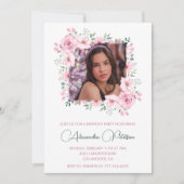 Élégantes invitations pour 14e anniversaire Photo  (Devant)